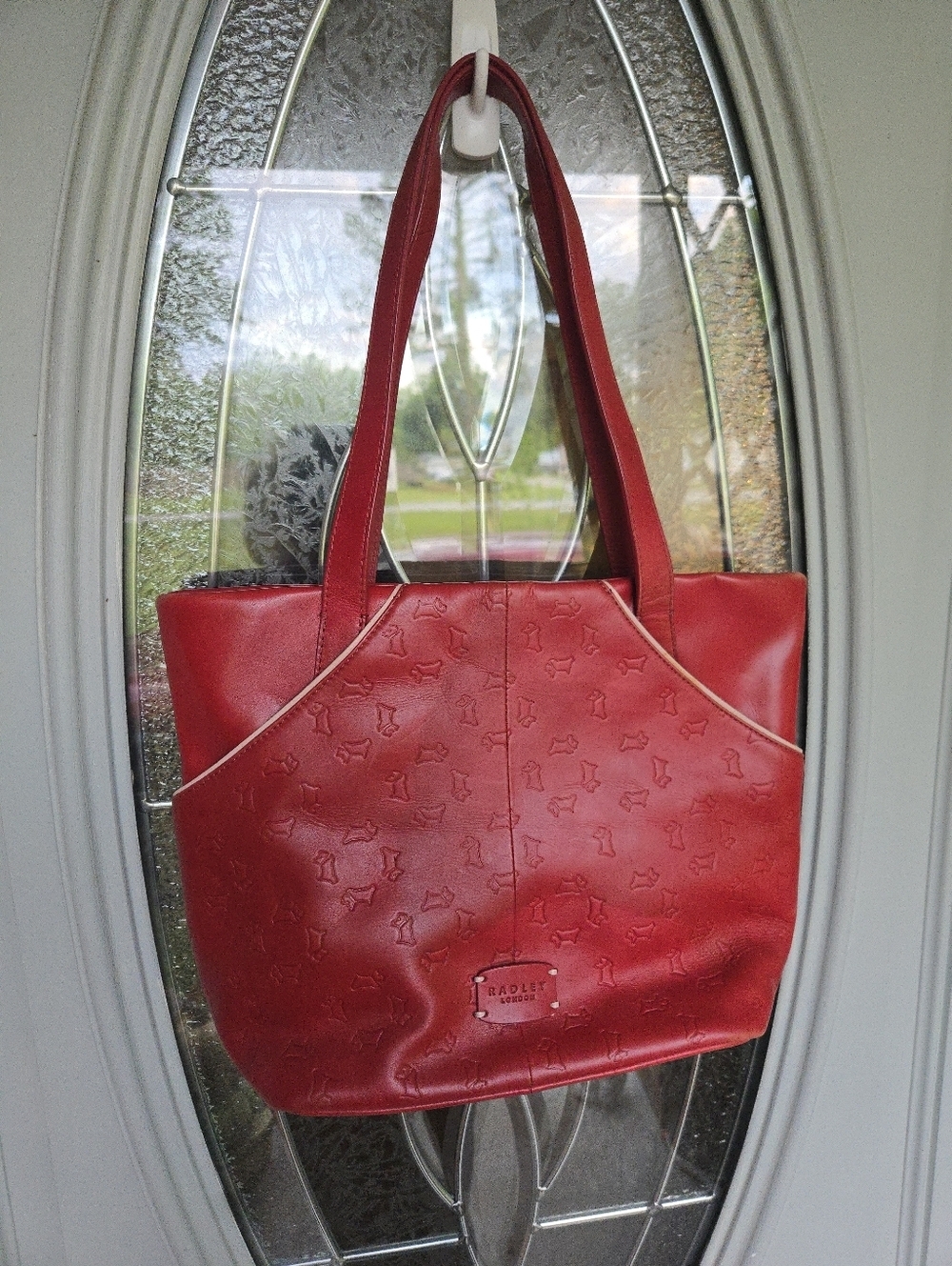 Radley Red Leather Dog Purse